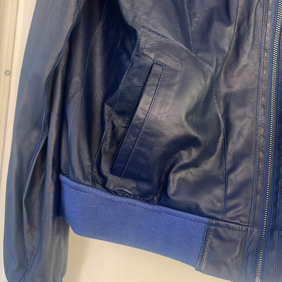 Stunning leather/suede reversible jacket with pockets - genuine leather - Picture 13 of 16